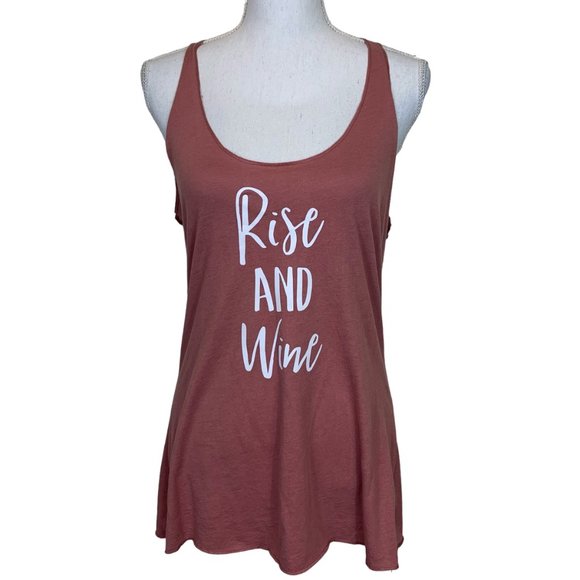 Womens Graphic Tank Tops Rise & Wine & Girls Just Wanna Have Guns Size Large - Picture 8 of 16